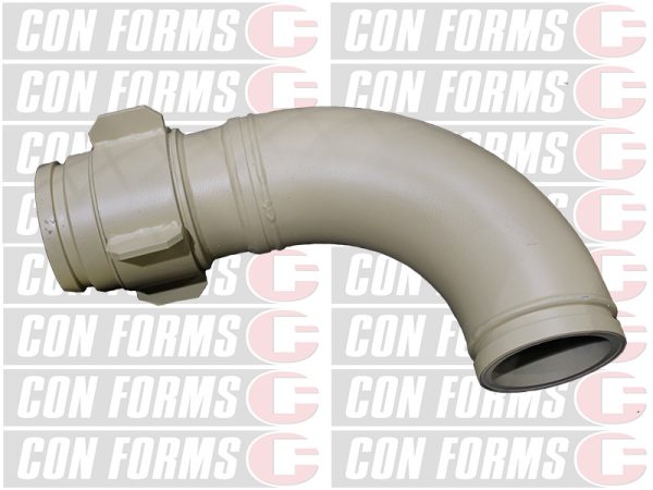 Endurance CCI-Lined Boom Elbow - CCI-Lined Boom Elbow | ID: DN125/4.8" | BA: 90.00° | Metric | Tan: 17.5" | 275 x 685 | w/ Ribs