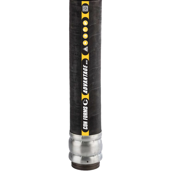 Advantage Wire 1450 Boom Hose - Steel Bond Wire 1450 Boom Hose | ID: DN100/4" | OAL: 20' | Metric (1 End)