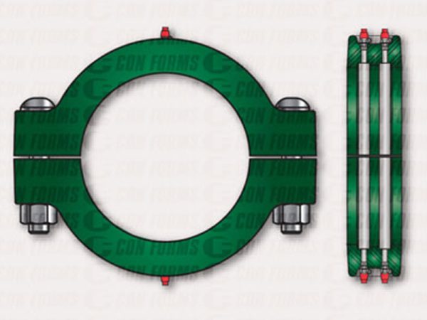 Swivel Two-Bolt Coupling/Clamp - Coupling/Clamp | Swivel | Two-Bolt | ID: 5" | Swivel (.500")