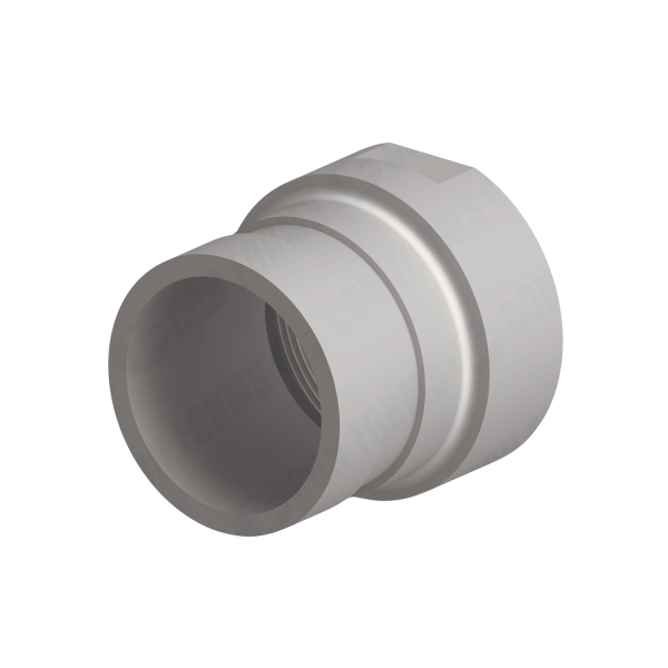 Adapter - Adapter | ID: 2" | Grooved |  Used On 2" Shotcrete Nozzle | With Seal | OAL: 2.7" / 69mm
